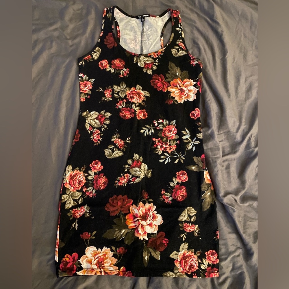 Fashion nova racer back flowered mini dress